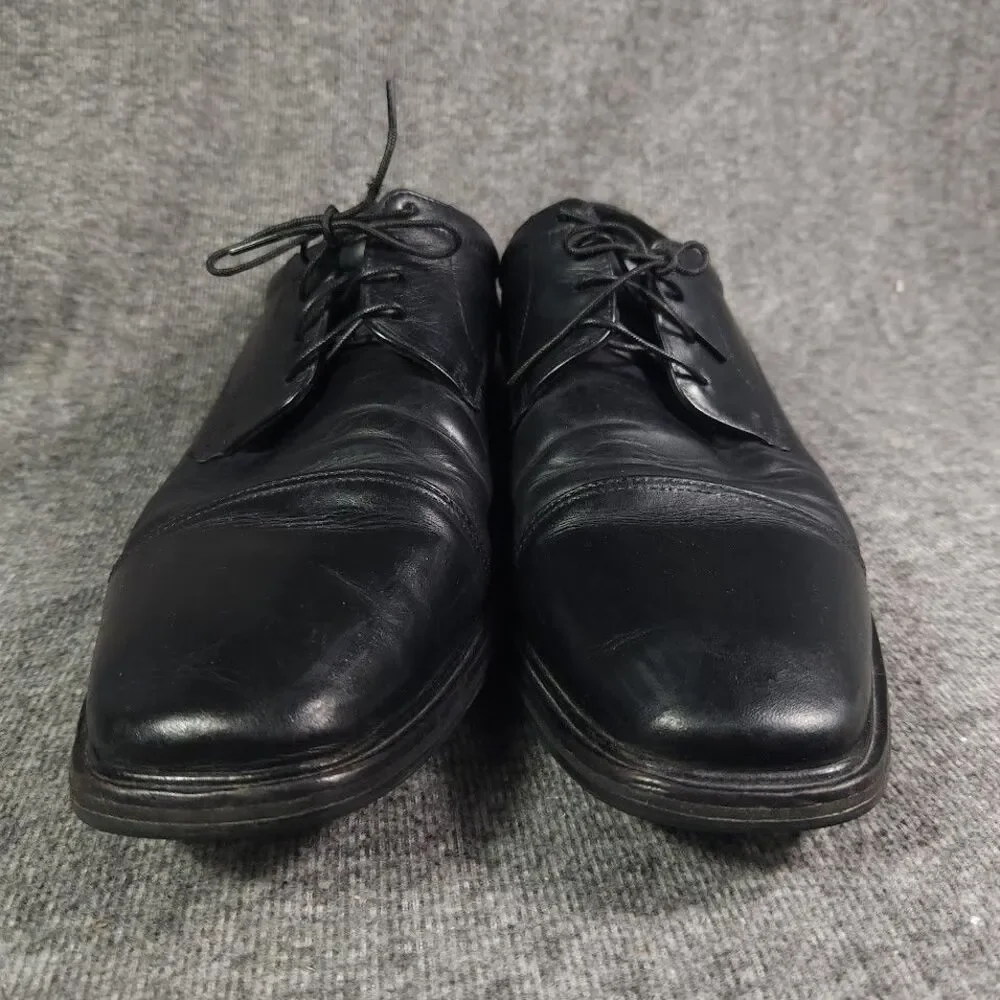Men’s Florsheim Oxford Dress Shoes Black Leather Lace Up Size 13 D 11031-01